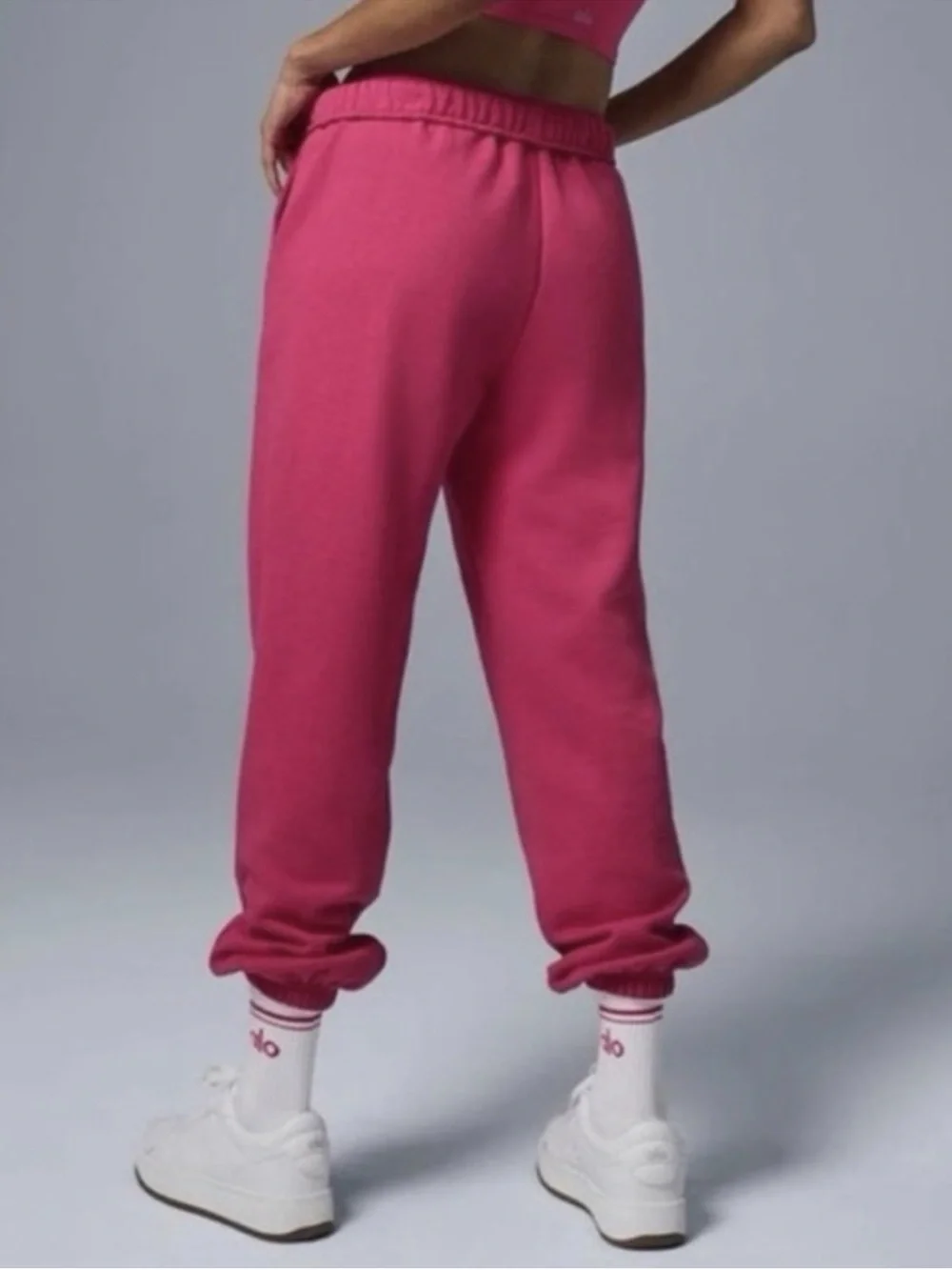 ALO Yoga Girls Fuchsia Drawstring Sweatpants
